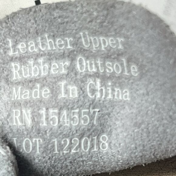 Piper Finn Little Kids Infants 7 Soft Leather White Cross Print Moccasin Lace Up - Picture 13 of 13